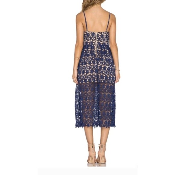 Revolve X Love Indie Bella Crochet Midi Dress By Toby Heart Ginger XS Overlay - Picture 3 of 6